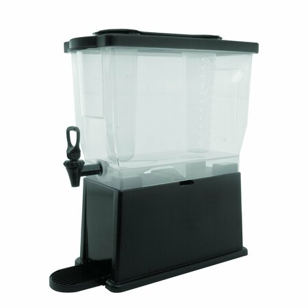 SERVICE IDEAS Classic Cold Beverage Dispenser Rectangle, Plastic, 3 Gallon, Black CBDP3BLK